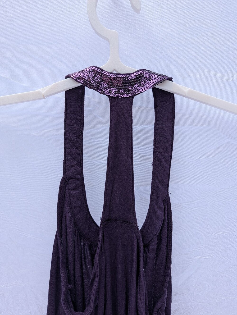 Y2K Mossimo Sequins Purple Tank Top - Picture 7 of 8
